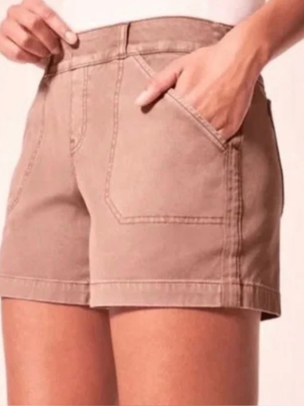 NWT Spanx 6” Twill Short in Mauve Size Large